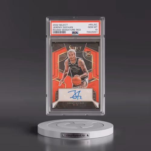 2022 Panini Select Rookie Signatures #RSJSC Jeremy Sochan - Red (PSA 10 GEM MINT)