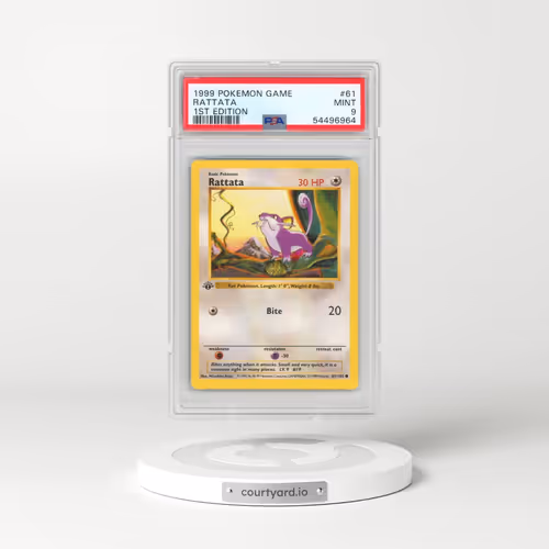 1999 Pokémon Game #61 Rattata - 1st Edition (PSA 9 MINT)