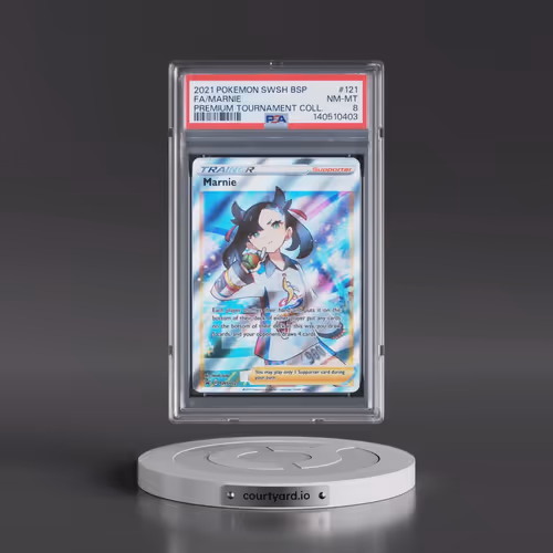 2021 Pokémon Swsh Black Star Promo #121 Marnie - Full Art Marnie Premium Tournament Collection (PSA