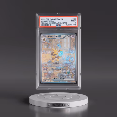 2023 Pokémon Mew EN-151 #201 Alakazam EX - Holo Special Illustration Rare (PSA 9 MINT)