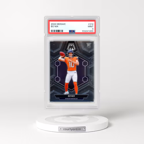 2024 Panini Mosaic #312 Bo Nix (PSA 9 MINT)