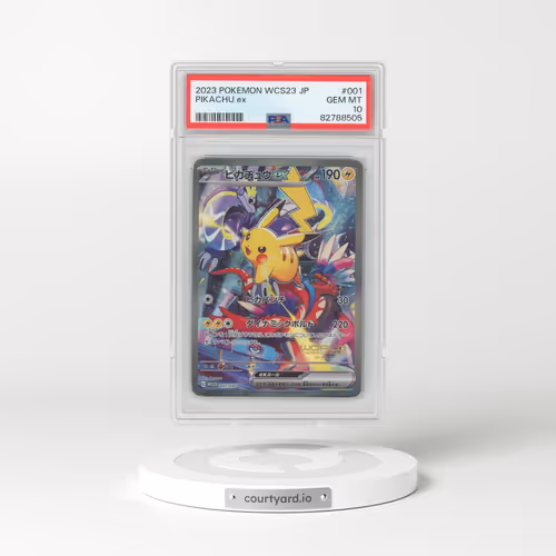 2023 Japanese World Championships Yokohama Deck: Pikachu #1 Pikachu EX - Holo (PSA 10 GEM MINT)