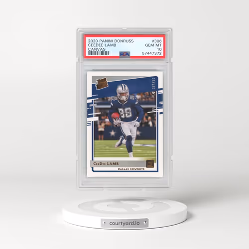 2020 Panini Donruss #306 Ceedee Lamb - Canvas (PSA 10 GEM MINT)