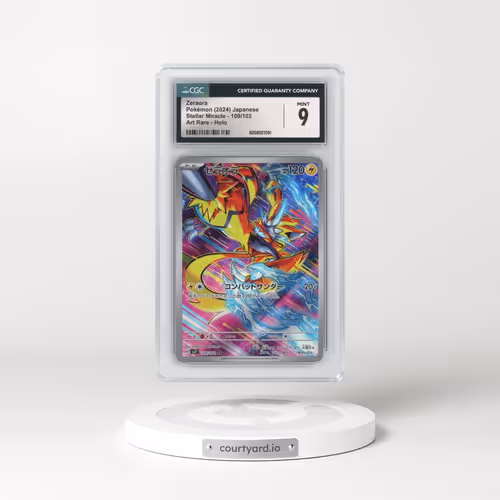 2024 Stellar Miracle #109/102 Zeraora - Art Rare Holo (CGC 9 MINT)