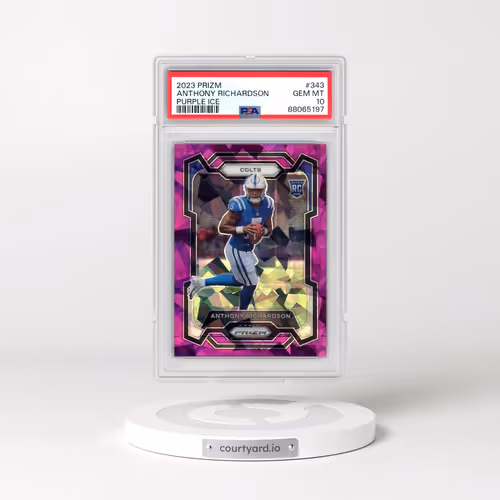 2023 Panini Prizm #343 Anthony Richardson - Purple Ice (PSA 10 GEM MINT)