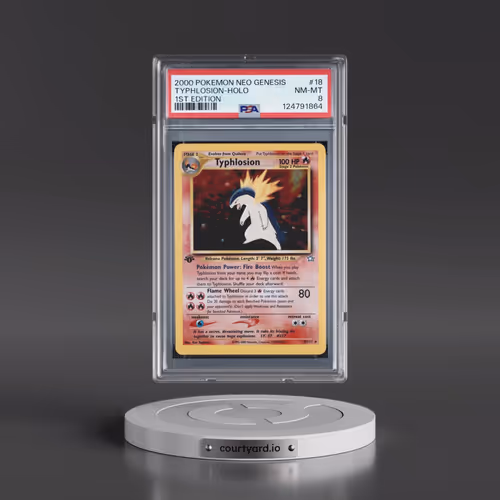 2000 Pokémon Neo Genesis #18 Typhlosion - 1st Edition Holo (PSA 8 NM-MT)