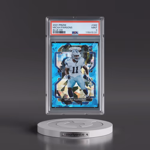 2021 Panini Prizm #382 Micah Parsons - Blue Ice (PSA 9 MINT)