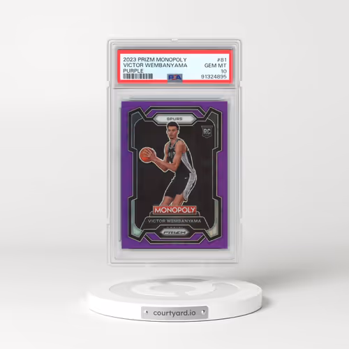 2023 Panini Prizm Monopoly #81 Victor Wembanyama - Purple (PSA 10 GEM MINT)