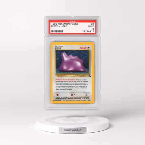 1999 Pokémon Fossil #3 Ditto - Holo (PSA 9 MINT)