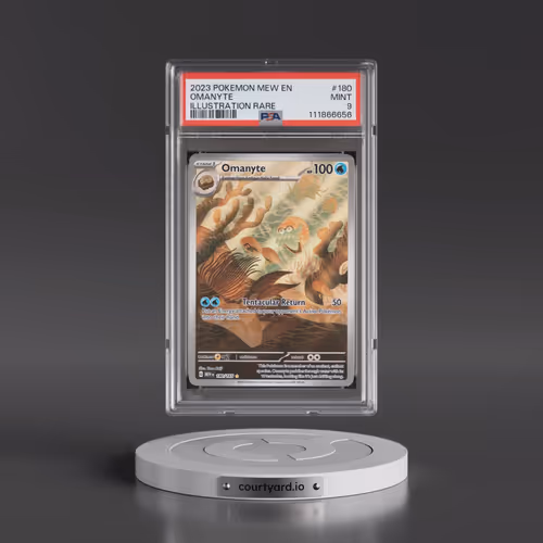 2023 Pokémon Mew EN-151 #180 Omanyte - Illustration Rare (PSA 9 MINT)