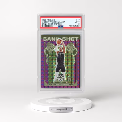 2023 Panini Mosaic Bank Shot #17 Victor Wembanyama - Purple (PSA 9 MINT)