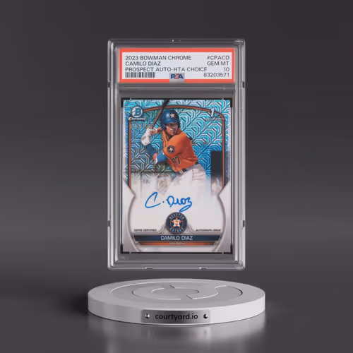 2023 Bowman Chrome Prospect Autographs #CPACD Camilo Diaz - Hta Choice Refractor (PSA 10 GEM MINT)