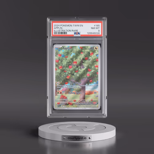 2024 Pokémon Twm EN-Twilight Masquerade #185 Applin - Illustration Rare (PSA 8 NM-MT)