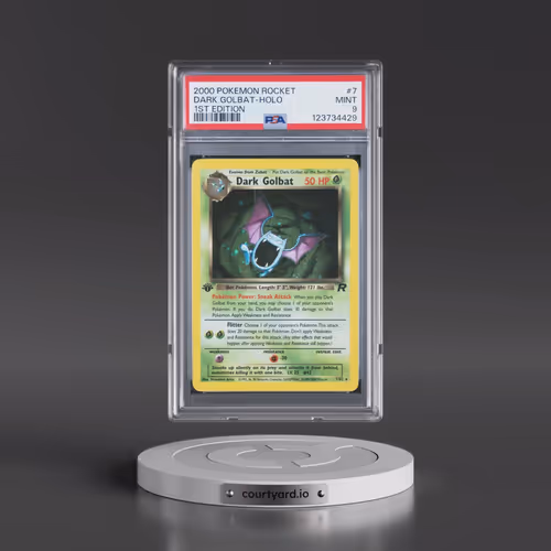 2000 Pokémon Rocket #7 Dark Golbat - 1st Edition Holo (PSA 9 MINT)
