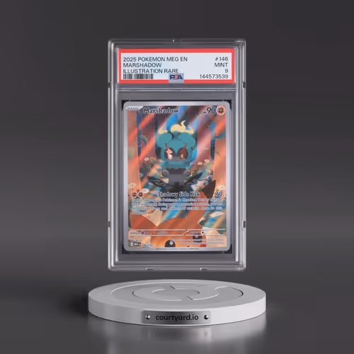 2025 Pokémon Meg EN-Mega Evolution #146 Marshadow - Illustration Rare (PSA 9 MINT)