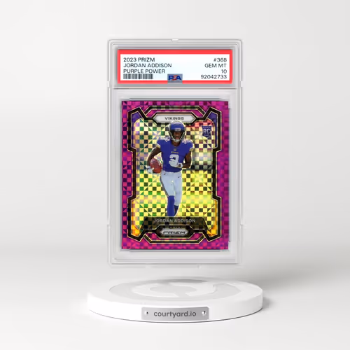 2023 Panini Prizm #368 Jordan Addison - Purple Power (PSA 10 GEM MINT)