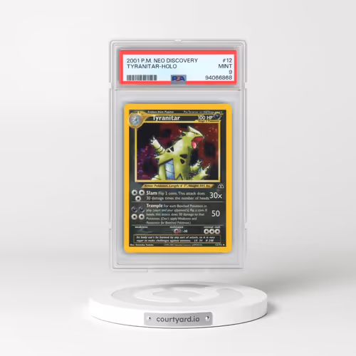 2001 Pokémon Neo Discovery #12 Tyranitar - Holo (PSA 9 MINT)