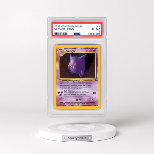 1999 Pokémon Fossil #5 Gengar - Holo (PSA 6 EX-MT)