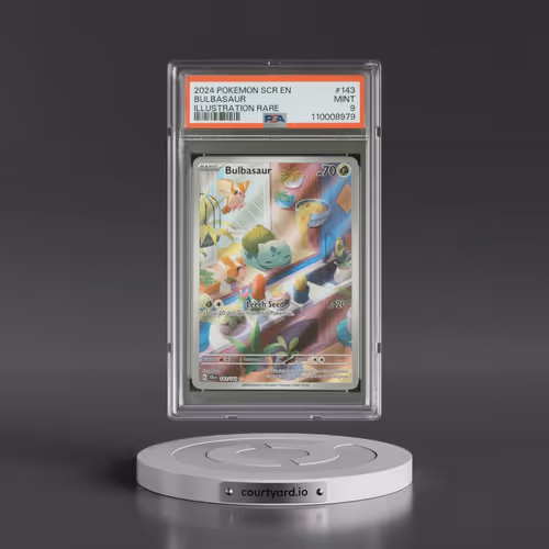 2024 Pokémon Scr EN-Stellar Crown #143 Bulbasaur - Illustration Rare (PSA 9 MINT)
