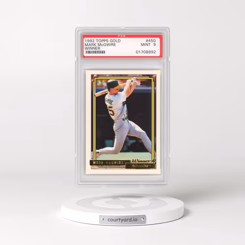1992 Topps Gold #450 Mark McGwire - Winner (PSA 9 MINT)