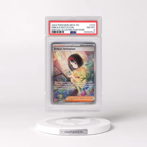 2023 Pokémon Mew EN-151 #203 Erika's Invitation - Special Illustration Rare (PSA 8 NM-MT)