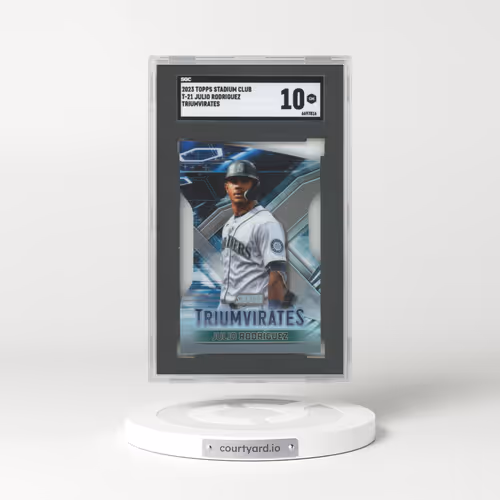 2023 Topps Stadium Club #T-21 Julio Rodriguez - Triumvirates (SGC 10 GEM MINT)
