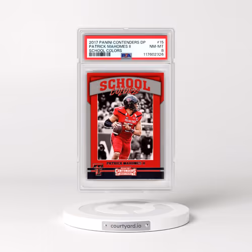 2017 Panini Contenders Draft Picks School Colors #15 Patrick Mahomes II (PSA 8 NM-MT)