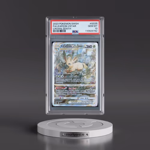 2023 Pokémon Sword and Shield Crown Zenith #GG35 Leafeon Vstar - Full Art (PSA 10 GEM MINT)