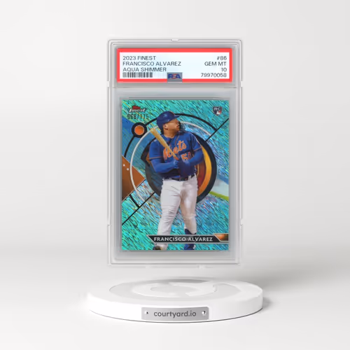 2023 Topps Finest #86 Francisco Alvarez - Aqua Shimmer (PSA 10 GEM MINT)