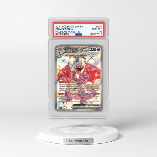 2024 Pokémon Svp EN-SV Black Star Promo #074 Charizard EX - Holo Paldean Fates Tin (PSA 10 GEM MINT)