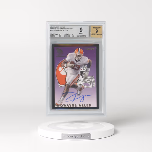 2012 Fleer Retro Rookie Sensations Autographs #RS32 Dwayne Allen (BGS 9 MINT)