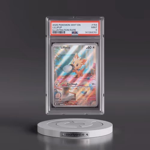 2025 Pokémon Wht EN-White Flare #154 Lillipup - Illustration Rare (PSA 9 MINT)