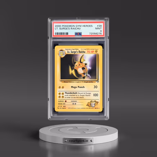 2000 Pokémon Gym Heroes #28 LT. Surge's Raichu (PSA 9 MINT)
