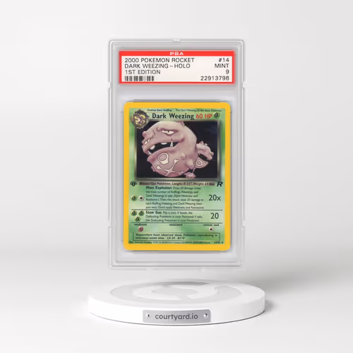2000 Pokémon Rocket #14 Dark Weezing - 1st Edition Holo (PSA 9 MINT)