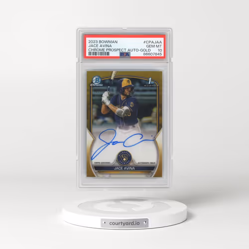 2023 Bowman Chrome Prospect Autographs #CPAJAA Jace Avina - Gold Refractor (PSA 10 GEM MINT)
