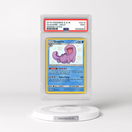 2019 Pokémon Sun & Moon Hidden Fates #SV10 Quagsire - Holo (PSA 9 MINT)