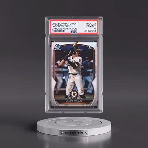 2023 Bowman Draft #BDC121 Jacob Wilson - Chrome-Refractor (PSA 10 GEM MINT)