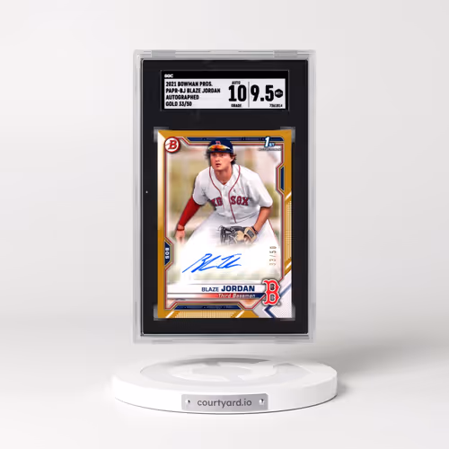 2021 Bowman Prospects #PAPR-BJ Blaze Jordan - Auto. Gold (SGC 9.5 MINT+)