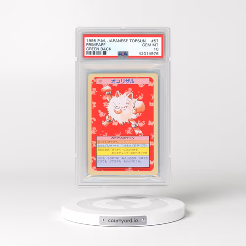 1997 Pokémon Topsun #57 Primeape - Green Back (PSA 10 GEM MINT)
