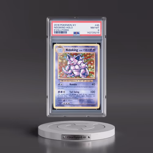 2016 Pokémon XY Evolutions #45 Nidoking - Holo (PSA 8 NM-MT)