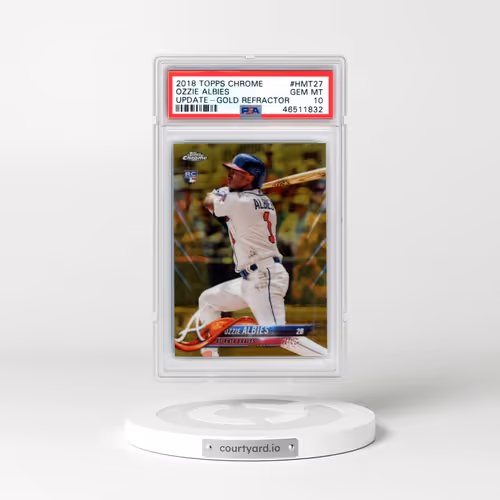 2018 Topps Chrome Update #HMT27 Ozzie Albies - Gold Refractor (PSA 10 GEM MINT)