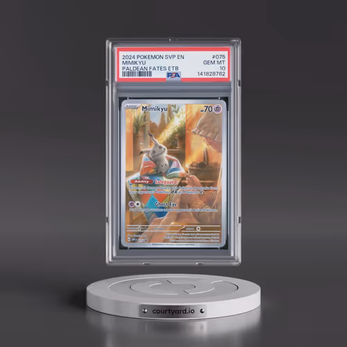 2024 Pokémon Svp EN-SV Black Star Promo #075 Mimikyu - Paldean Fates Elite Trainer Box (PSA 10 GEM M