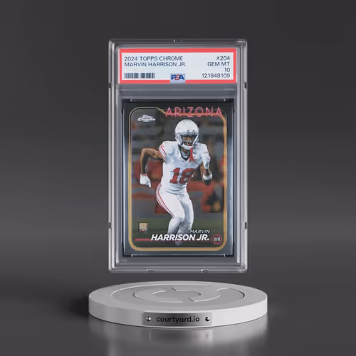 2024 Topps Chrome #204 Marvin Harrison Jr. (PSA 10 GEM MINT)
