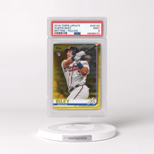 2019 Topps Update #US100 Austin Riley - Batting-Yellow (PSA 9 MINT)