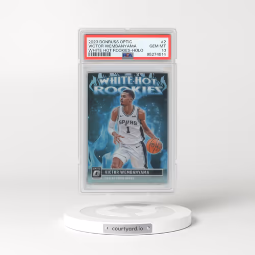 2023 Panini Donruss Optic White Hot Rookies #2 Victor Wembanyama - Holo (PSA 10 GEM MINT)