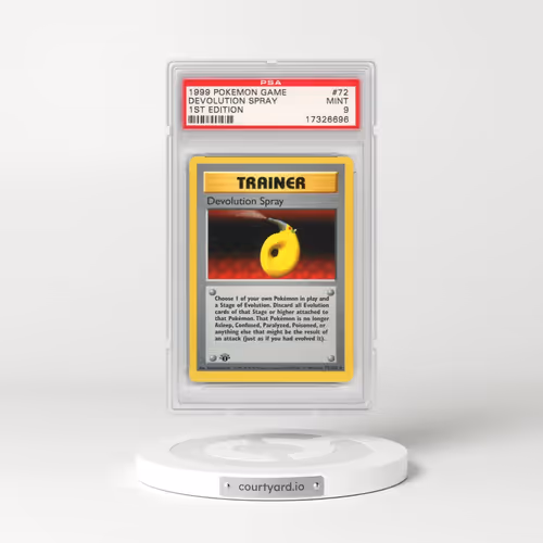 1999 Pokémon Game #72 Devolution Spray - 1st Edition (PSA 9 MINT)