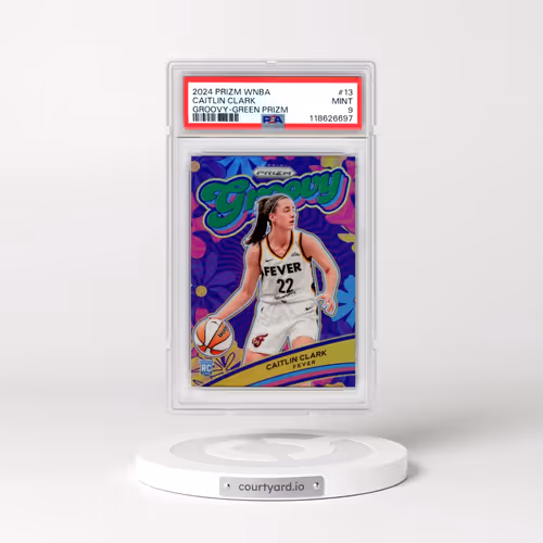 2024 Panini Prizm WNBA Groovy #13 Caitlin Clark - Green Prizm (PSA 9 MINT)