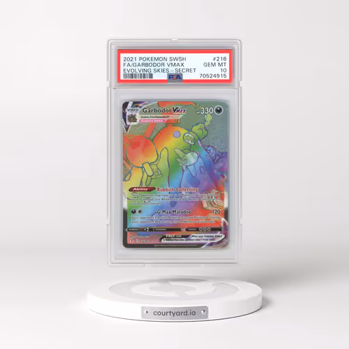 2021 Pokémon Sword & Shield Evolving Skies #216 Garbodor Vmax - Full Art Secret (PSA 10 GEM MINT)