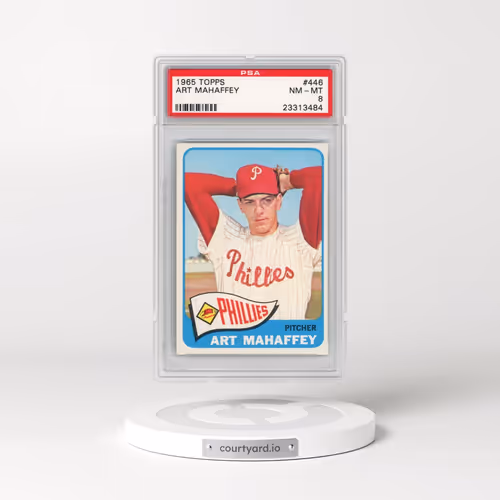 1965 Topps #446 Art Mahaffey (PSA 8 NM-MT)