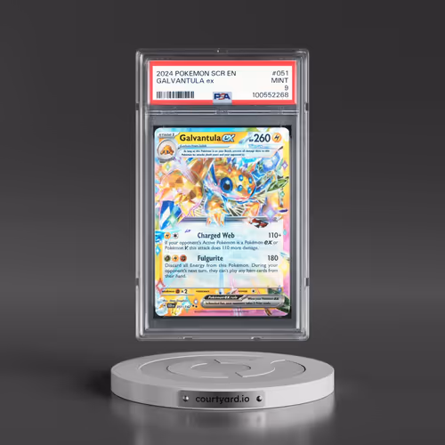 2024 Pokémon Scr EN-Stellar Crown #051 Galvantula EX - Holo (PSA 9 MINT)